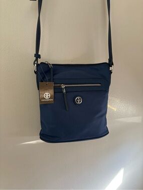 Giani Bernini Navy Blue Crossbody Messenger Bag